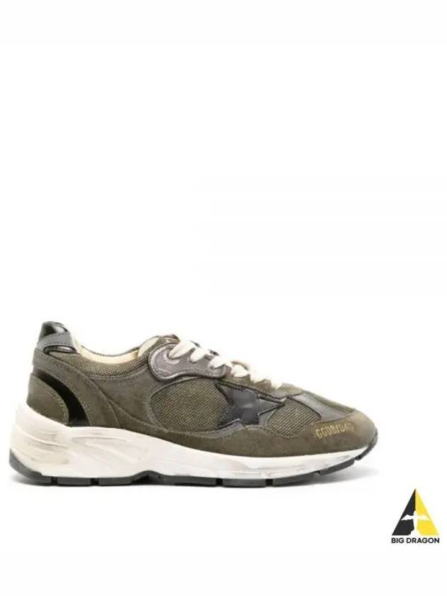 Dad Star Distressed Finish Low Top Sneakers Khaki - GOLDEN GOOSE - BALAAN 2