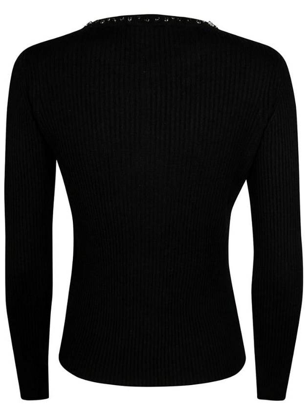 Virgin wool knit top black - MAX MARA - BALAAN 3