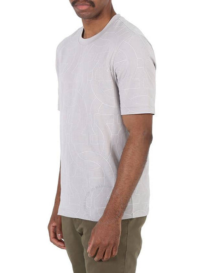 Salvatore Ferragamo Men's Grey Gancini Logo Cotton T-Shirt, Size Small - SALVATORE FERRAGAMO - BALAAN 2