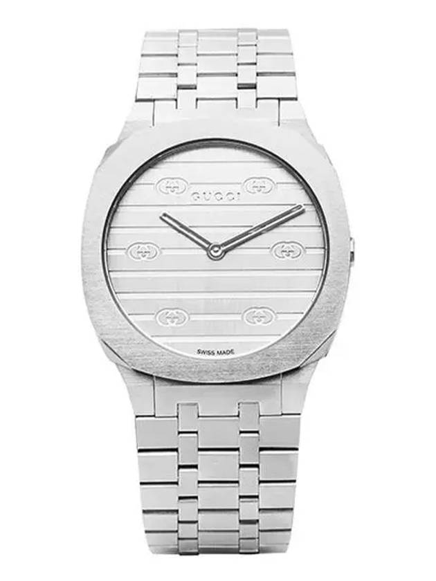 25H Stainless Steel 34MM Watch Silver YA163402 - GUCCI - BALAAN 2