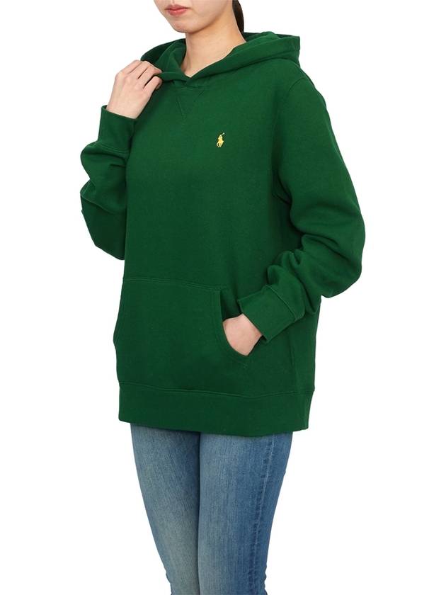 Kids Embroidered Logo Hoodie Green - POLO RALPH LAUREN - BALAAN 5