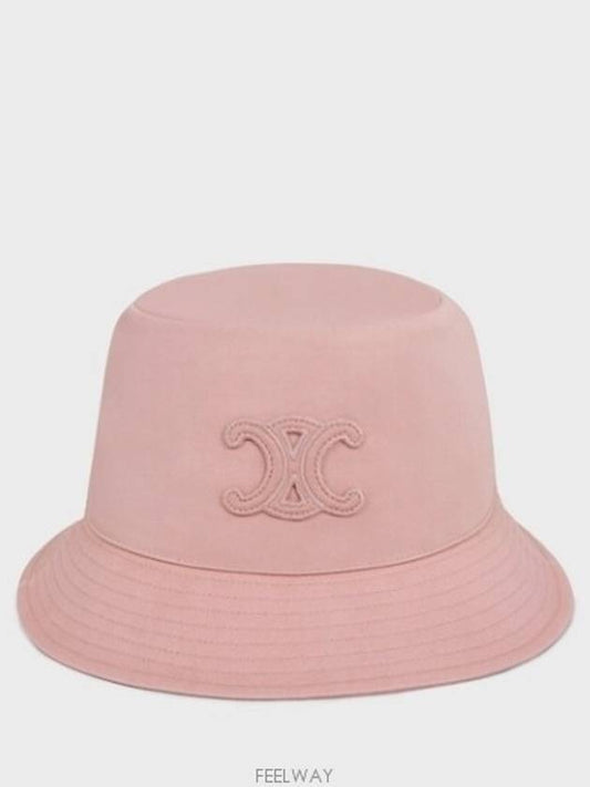 Triomphe Bucket Hat Cotton Gabardine Vintage Pink - CELINE - BALAAN 1