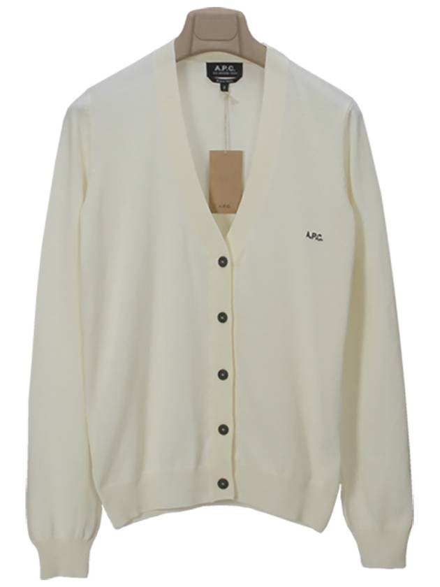 Bella Logo Embroidery Cardigan Ivory - A.P.C. - BALAAN 2