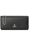 Grain Leather Long Wallet Black - VIVIENNE WESTWOOD - BALAAN 2