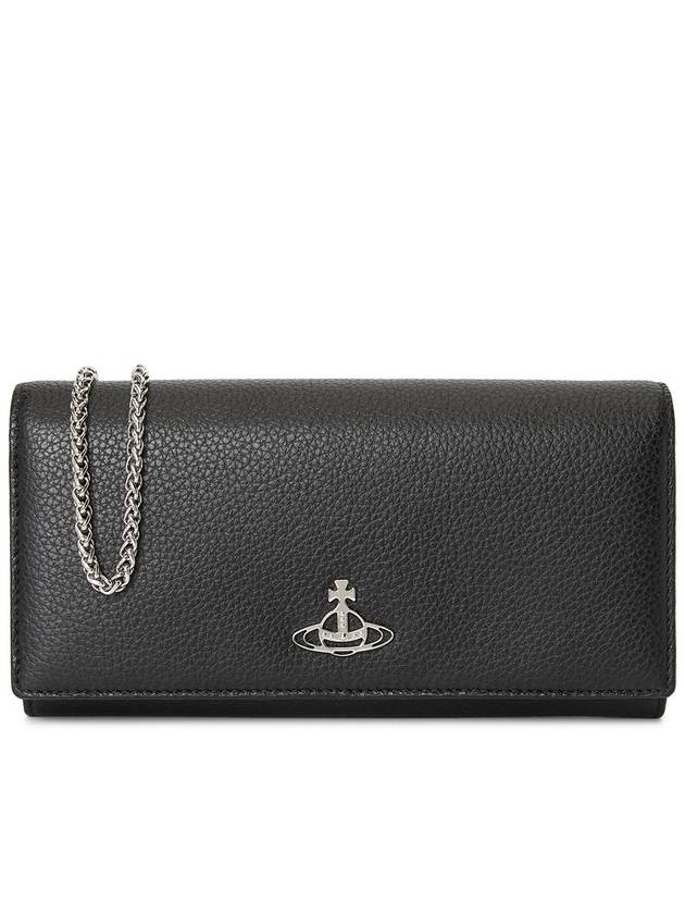 Grain Leather Long Wallet Black - VIVIENNE WESTWOOD - BALAAN 2