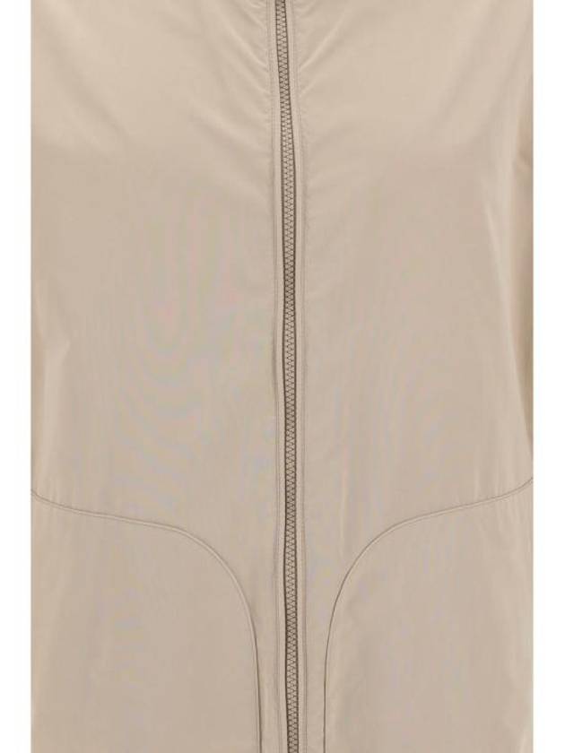 High Neck Track Zip-Up Jacket Beige - BRUNELLO CUCINELLI - BALAAN 4