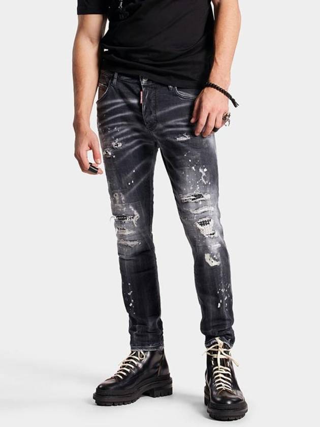 Men's Skater Skinny Jeans Black - DSQUARED2 - BALAAN 3