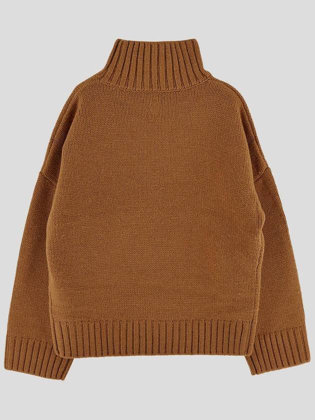 Leather patch pocket turtleneck brown - JW ANDERSON - BALAAN 3