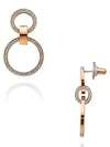 Dextera Interlocking Circle Hoop Earrings Rose Gold - SWAROVSKI - BALAAN 3