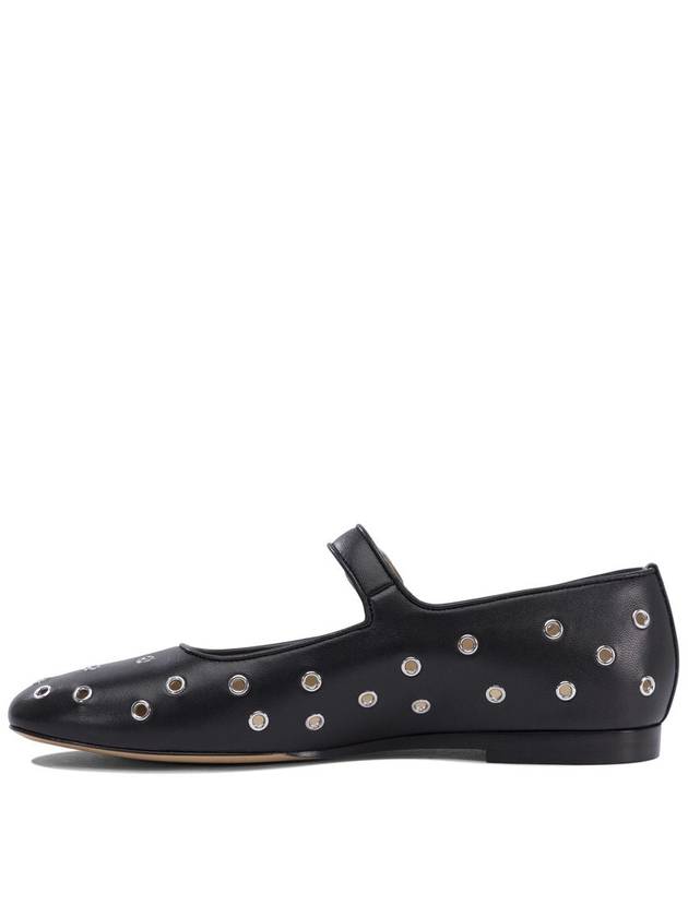 'Mary Jane' Black Ballerinas With Eyelets In Leather Woman - LE MONDE BERYL - BALAAN 3