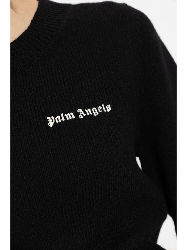 23 fw Black VISCOSEWOOL Blend Jumper PWHE051F23KNI0011003 B0481013932 - PALM ANGELS - BALAAN 6