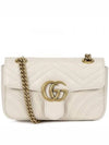 GG Marmont Matelasse Gold Chain Mini Cross Bag White - GUCCI - BALAAN 2