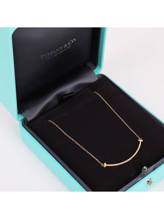 Rose gold T smile small necklace - TIFFANY & CO. - BALAAN 9