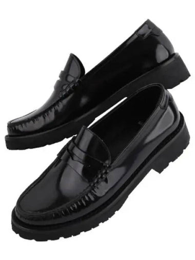 Glazed leather Le Penny loafers - SAINT LAURENT - BALAAN 1