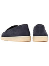 Triangle Logo Suede Loafers Navy - PRADA - BALAAN 7