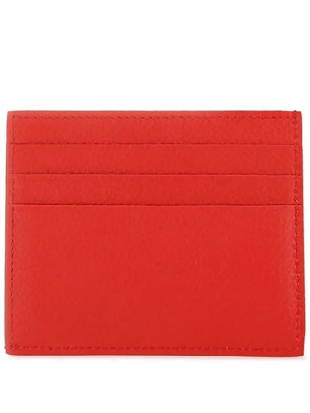 Logo Print Leather Card Wallet Red - BALENCIAGA - BALAAN 4