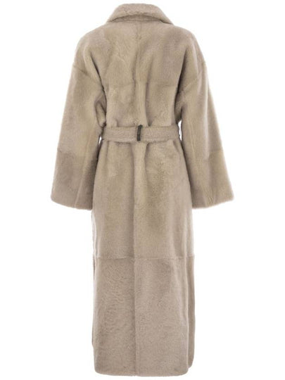 Reversible shearling coat with shiny detailing - BRUNELLO CUCINELLI - BALAAN 2