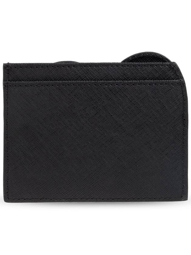 Heart Saffiano Card Wallet Black - VIVIENNE WESTWOOD - BALAAN 3