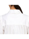 Cotton Poplin Long Sleeve Shirt White - GANNI - BALAAN 8