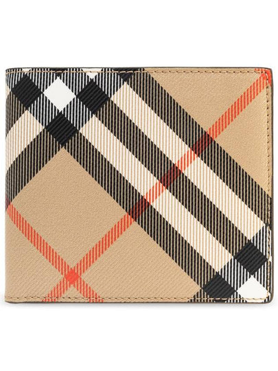 Check Half Wallet Beige - BURBERRY - BALAAN 2