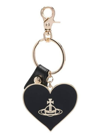 Heart ORB Leather Key Holder Black Gold - VIVIENNE WESTWOOD - BALAAN 1