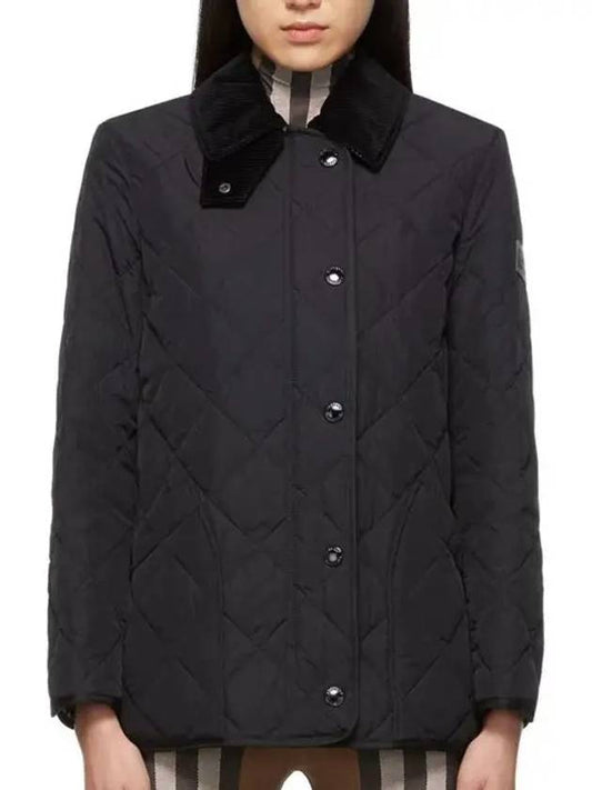 Diamond Quilted Thermoregulated Barn Jacket Black - BURBERRY - BALAAN 2