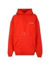 Embroidered Logo Hoodie Red - BALENCIAGA - BALAAN 2