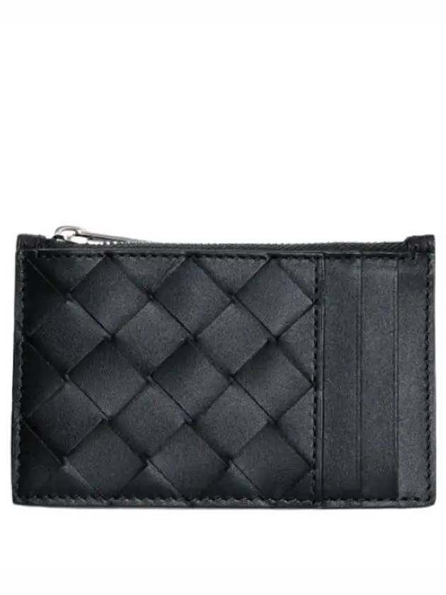 Intrecciato Zipper Card Wallet Dark Green - BOTTEGA VENETA - BALAAN 2