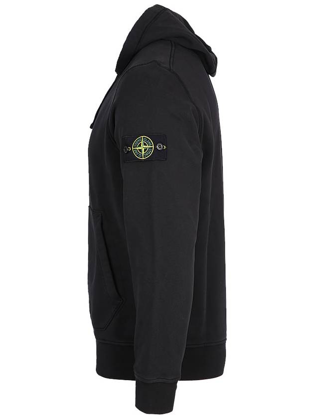 Men's Waffen Patch OLD Treatment Cotton Hoodie Black - STONE ISLAND - BALAAN 4