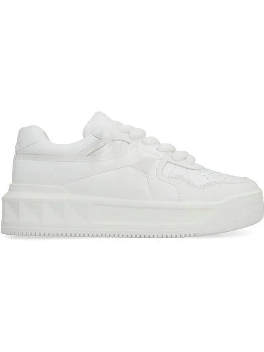 One-Stud XL Nappa Leather Low-Top Sneakers White - VALENTINO - BALAAN 1