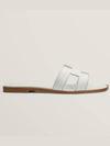 Oran Calfskin Slippers Blanc - HERMES - BALAAN 5