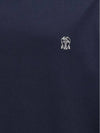 Cotton Short Sleeve T-Shirt Navy - BRUNELLO CUCINELLI - BALAAN 4