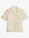 Polka Dot Print Short Sleeve Shirt Beige - AMI - BALAAN 2