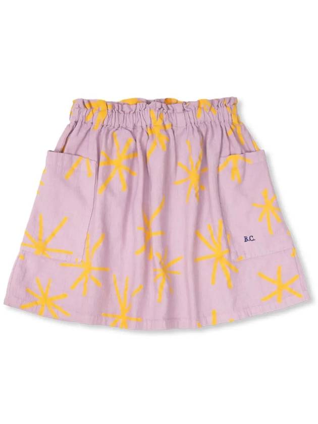 Kids Logo Embroidered Sparkle Skirt Purple 223AC092 530 - BOBO CHOSES - BALAAN 2