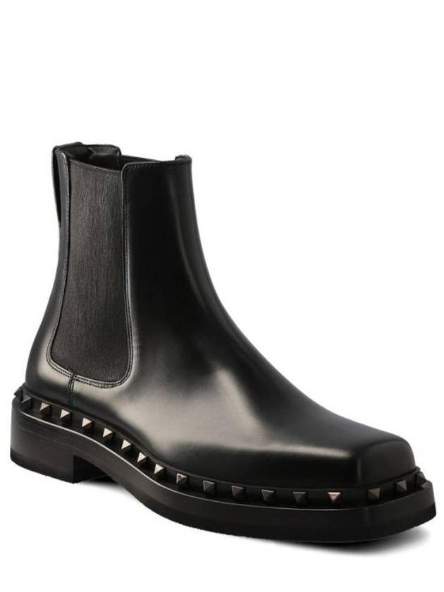 Rockstud Chelsea Boots Black - VALENTINO - BALAAN 3