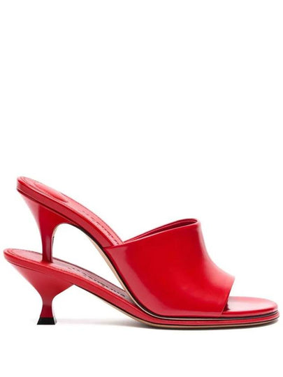 Jacquemus The Double Mule Sandals Heel Red - JACQUEMUS - BALAAN 2