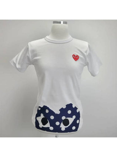 Comme Women's Heart Dot Short Sleeve TShirt White P1T235 - COMME DES GARCONS - BALAAN 1