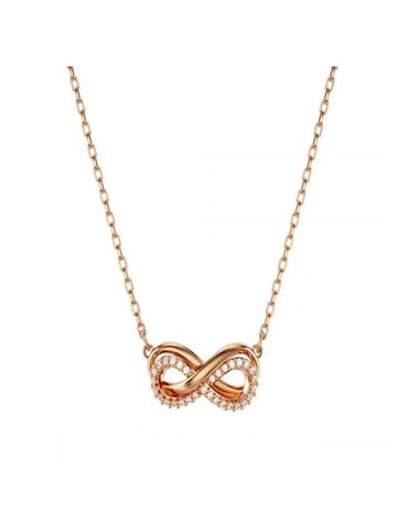 Hyperbola Infinity Necklace Rose Gold - SWAROVSKI - BALAAN 1