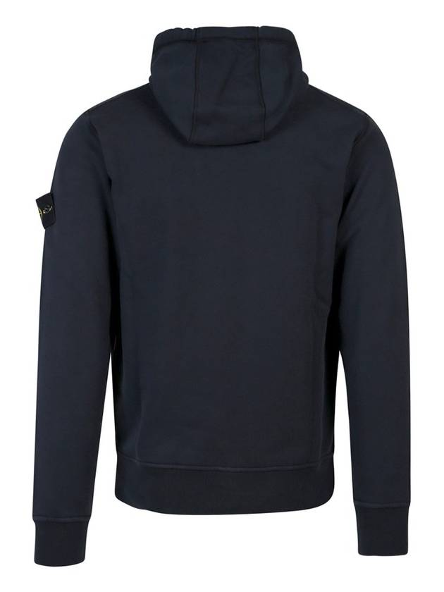 Logo Patch Drawstring Hoodie Navy - STONE ISLAND - BALAAN 3