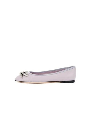 WOMEN FLAVIA Leather Flat Shoes Light Purple 271355 - GIUSEPPE ZANOTTI - BALAAN 1