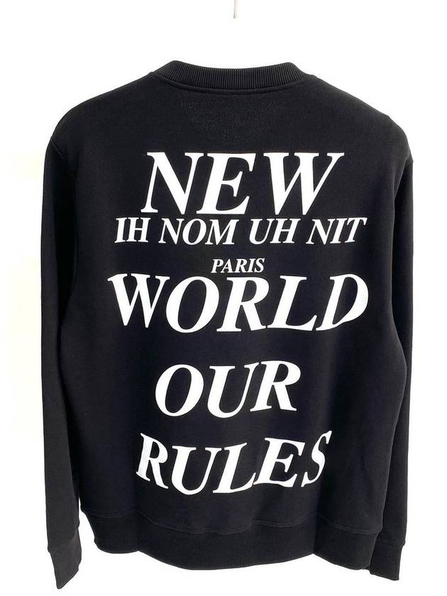 Same-day shipping Season off discount Unisex New World Statue Overfit Print Sweatshirt Black NUW21266 - IH NOM UH NIT - BALAAN 4