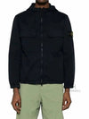 Cotton Twill Stretch Hooded Jacket Navy - STONE ISLAND - BALAAN 2