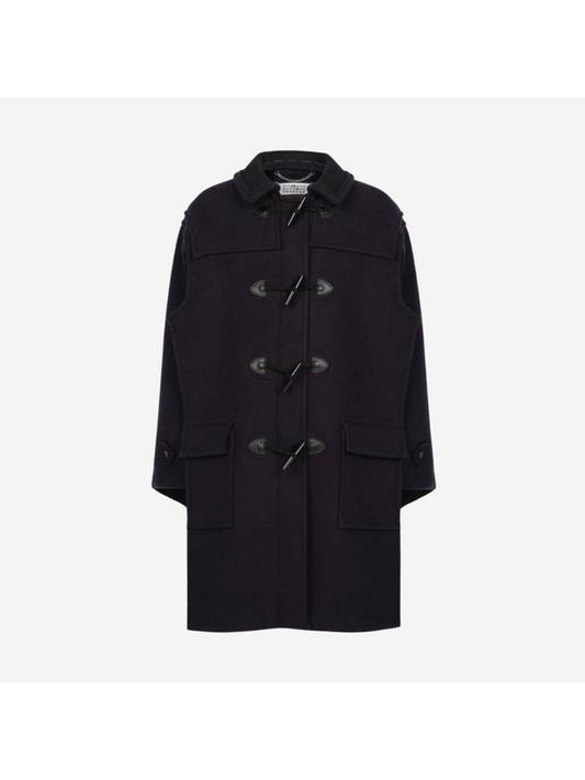 Wool Boxy Duffel Coat Blue - MAISON MARGIELA - BALAAN 1