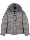 Shearling trimmed down padding FV02565M07W A9055 CHARCOAL YVC032gr - YVES SALOMON - BALAAN 1