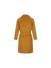 Women's Arona Belt Virgin Wool Single Coat Yellow - MAX MARA - BALAAN 3