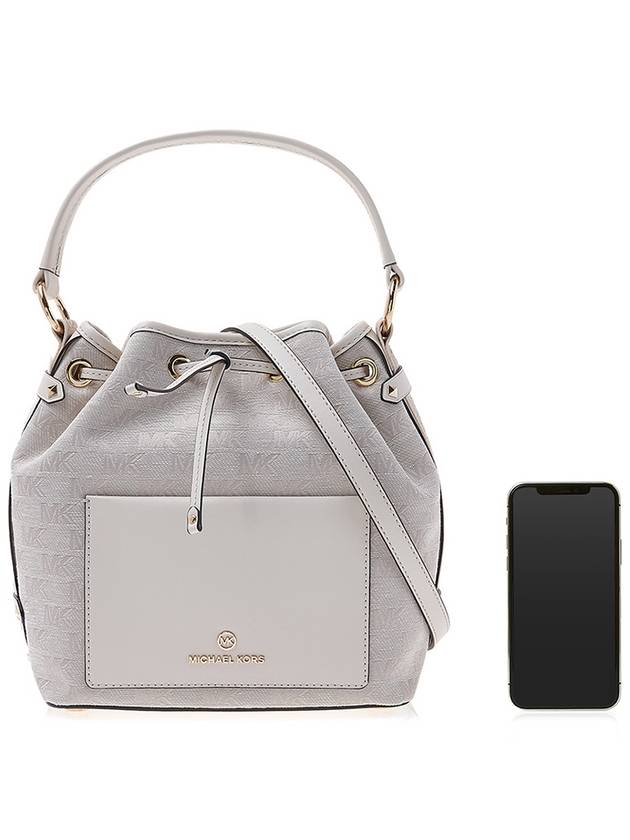 Maeve Logo Bucket Bag Grey - MICHAEL KORS - BALAAN 7