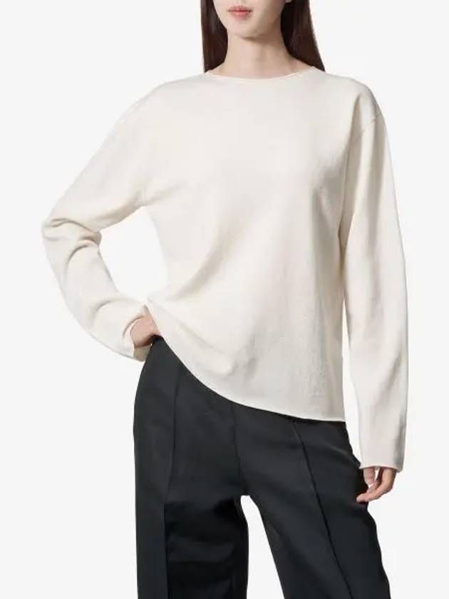 Women's Long Sleeve Knit Top White - JIL SANDER - BALAAN 2