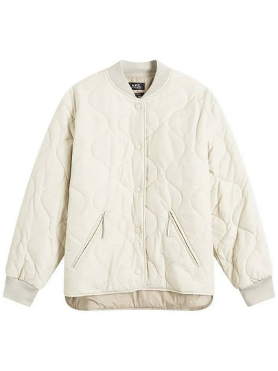 Camilla Logo Patch Quilted Jacket Ivory - A.P.C. - BALAAN 2