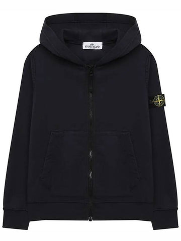 12th Anniversary Kids Waffen Hood Zip up Black 741660740 V0029 - STONE ISLAND - BALAAN 1