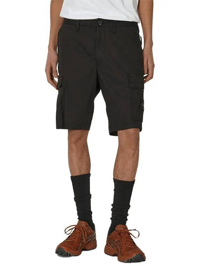 Light Stretch Cotton Bermuda Shorts Black - STONE ISLAND - BALAAN 2